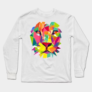 Colorful crystalline lion products Long Sleeve T-Shirt